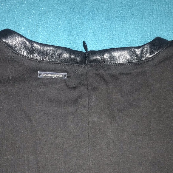 Maniere De Voir Black Padded Shoulder Crop Top - Picture 4 of 6